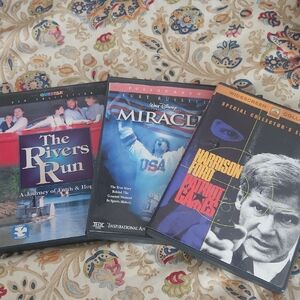 DVD Collection: The Rivers Run, Miracle, and Harrison Ford